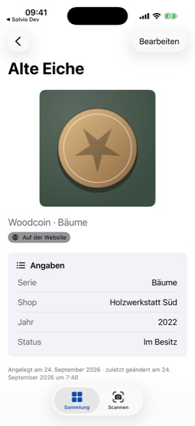 Ein Stück im Detail